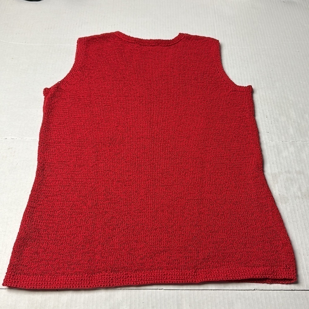 Vintage90’s Pendleton Red Knit Twinset | Cardigan + Shell · Quiet Luxury Capsule - Picture 3 of 16